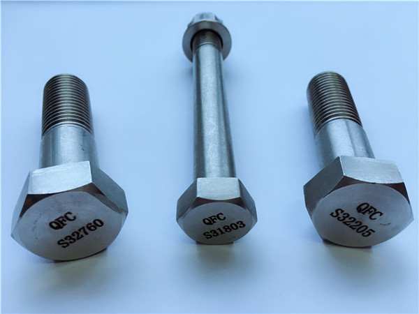 فولاد ضد زنگ دوبلکس 2205، s32760 اتصال دهنده های فلزی ضد زنگ با کیفیت بالا و پیچ های دیواری پیچ استاندارد شش گوش